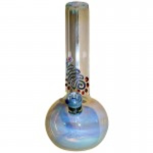 Fumed and Colored Straight Bong